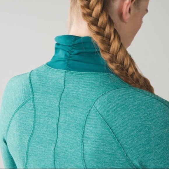 Lululemon Runderful 1/2 Zip Jacket Teal Size 4 - Picture 6 of 11